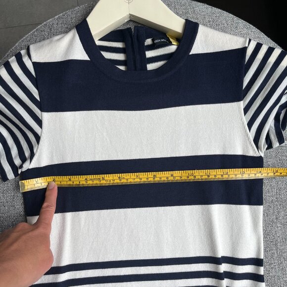 Karen Millen Knit mini-dress navy stripe size 2 - Picture 8 of 10